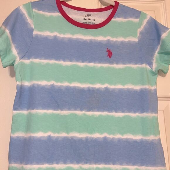 US Polo Association tye dye tee size xl 14/16 - Picture 1 of 3